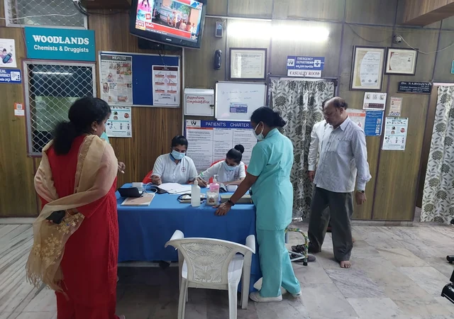 woodlands hospital health camp barkatpura